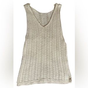 Vintage cream sweater tank top